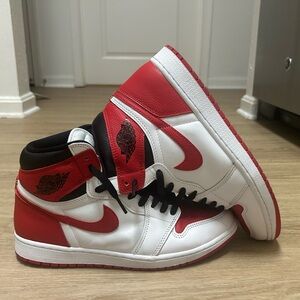 Air Jordan 1 White/University Red- Black (Heritage)